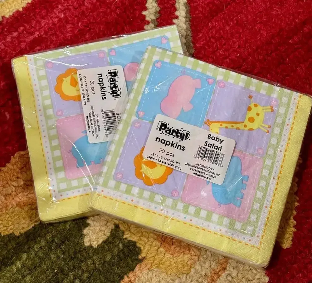 Party! Baby Safari Napkins 20 Pcs (2 packs!)